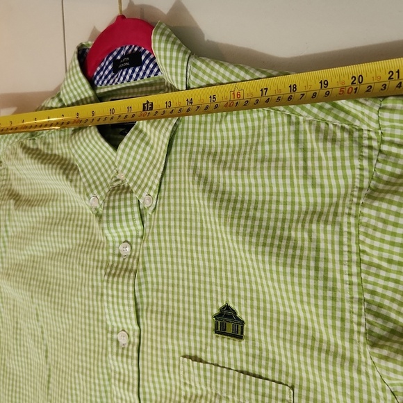 PGA Tour Shirt Button Down Men's Green Checkered Shirt Size XXL Long Sleeve - Picture 11 of 11